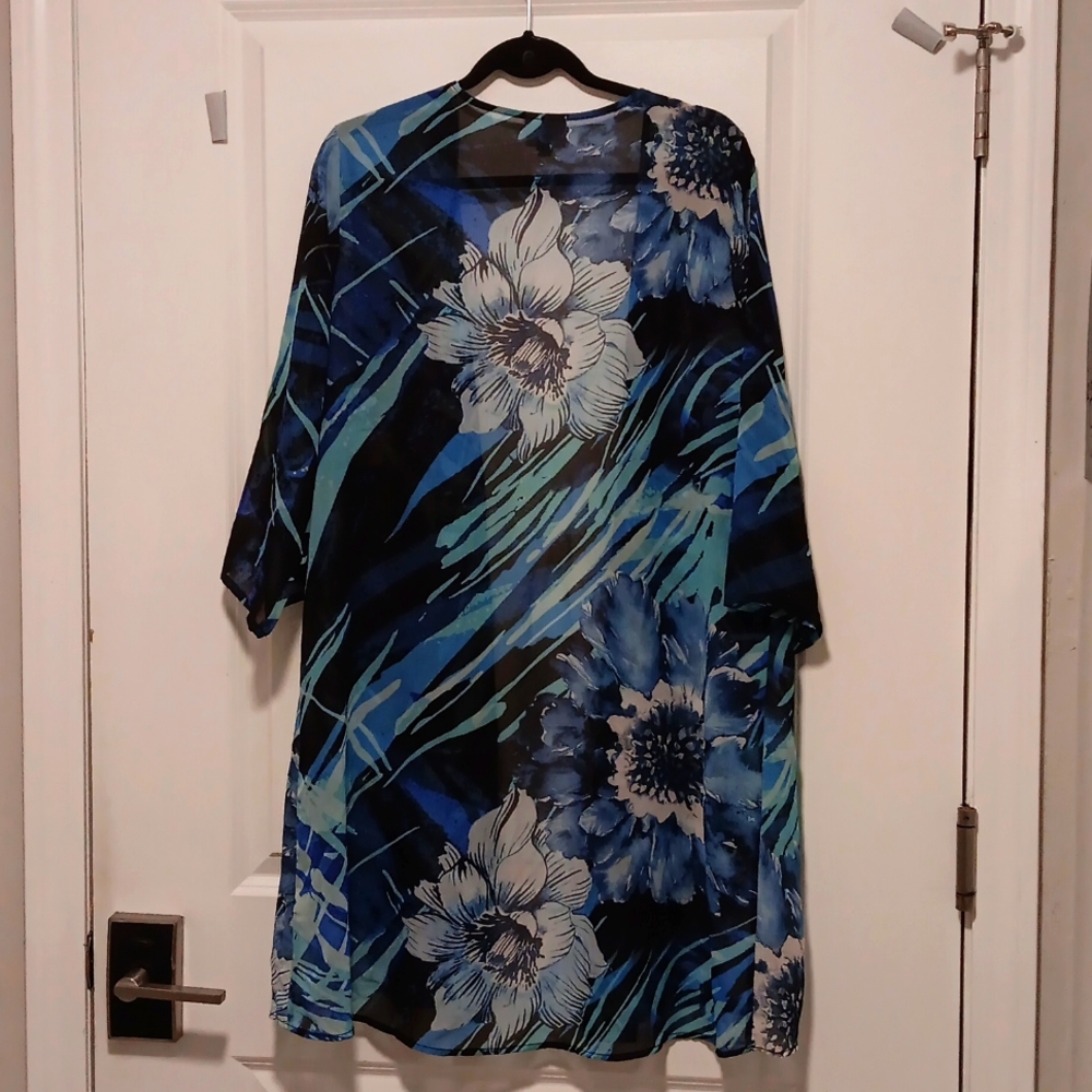 Avenue Beach Cover Sheer Polyester Floral 14/16